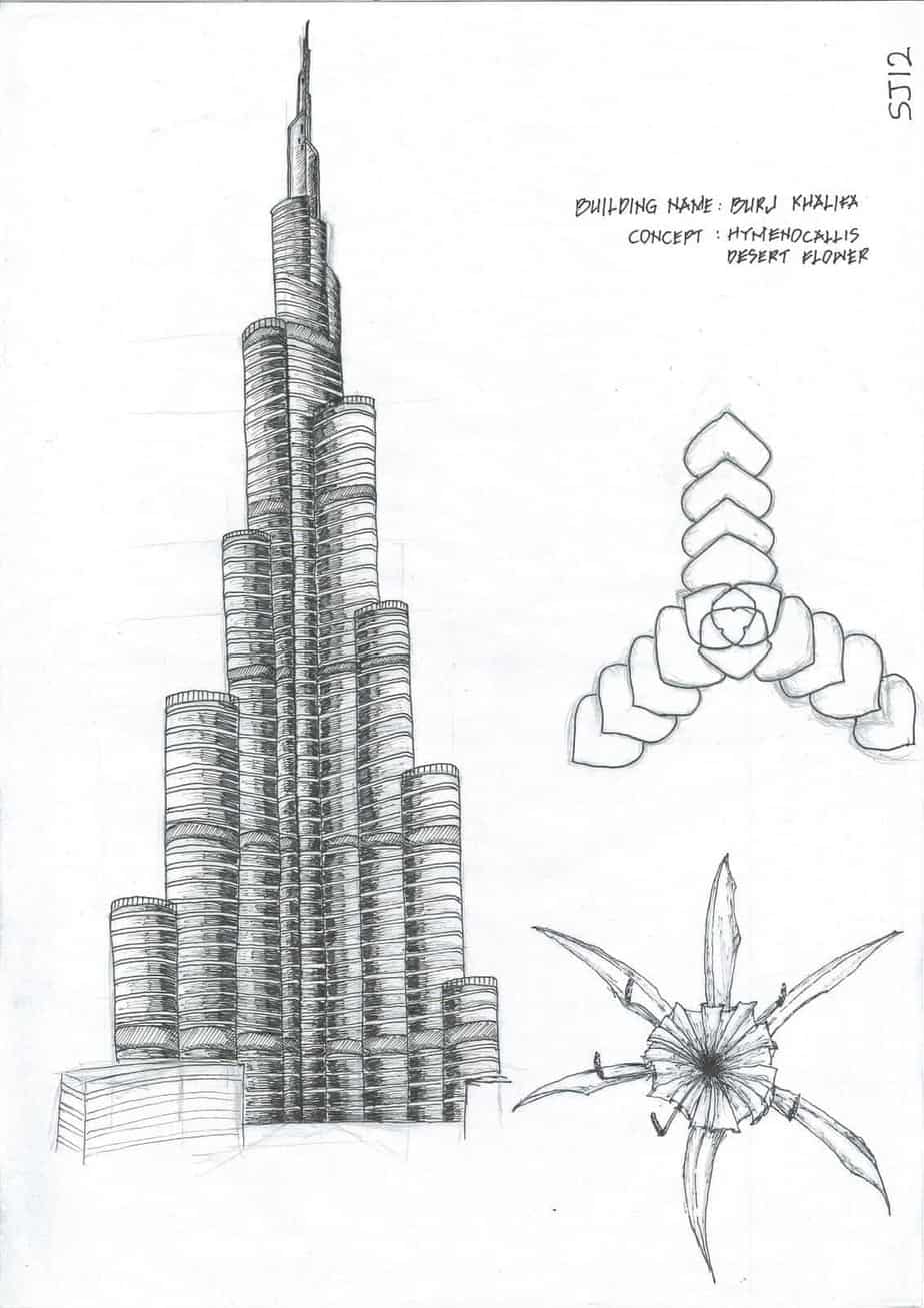 شكل برج خليفة