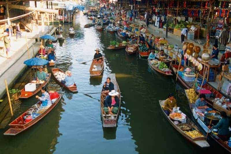 السوق العائم Floating market بانكوك