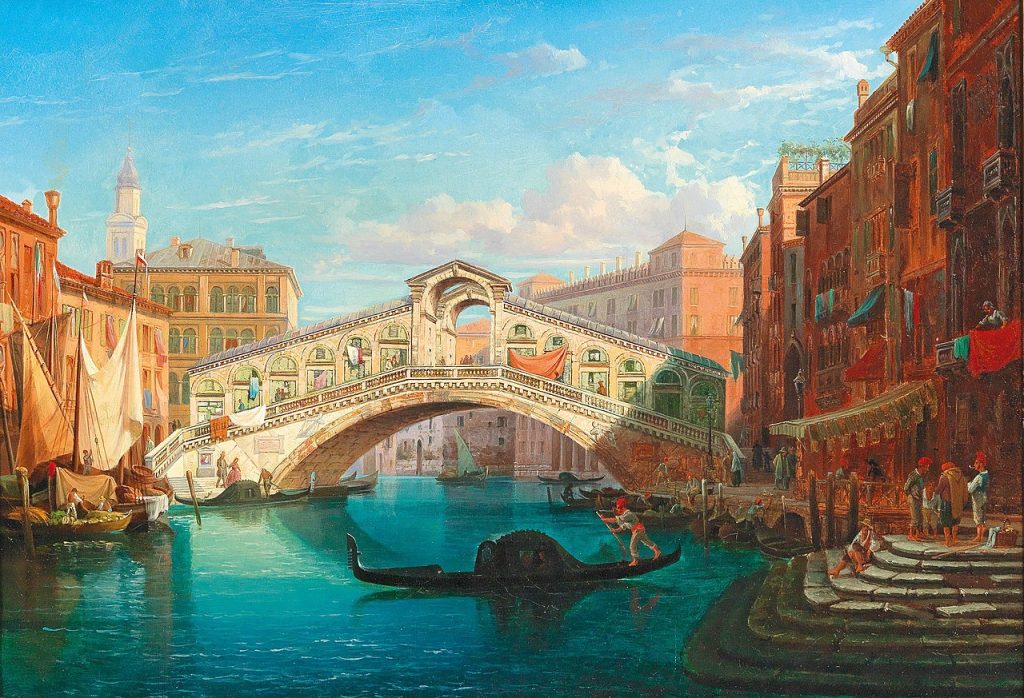 شراء لوحة فنية لجسر ريالتو فينيسيا